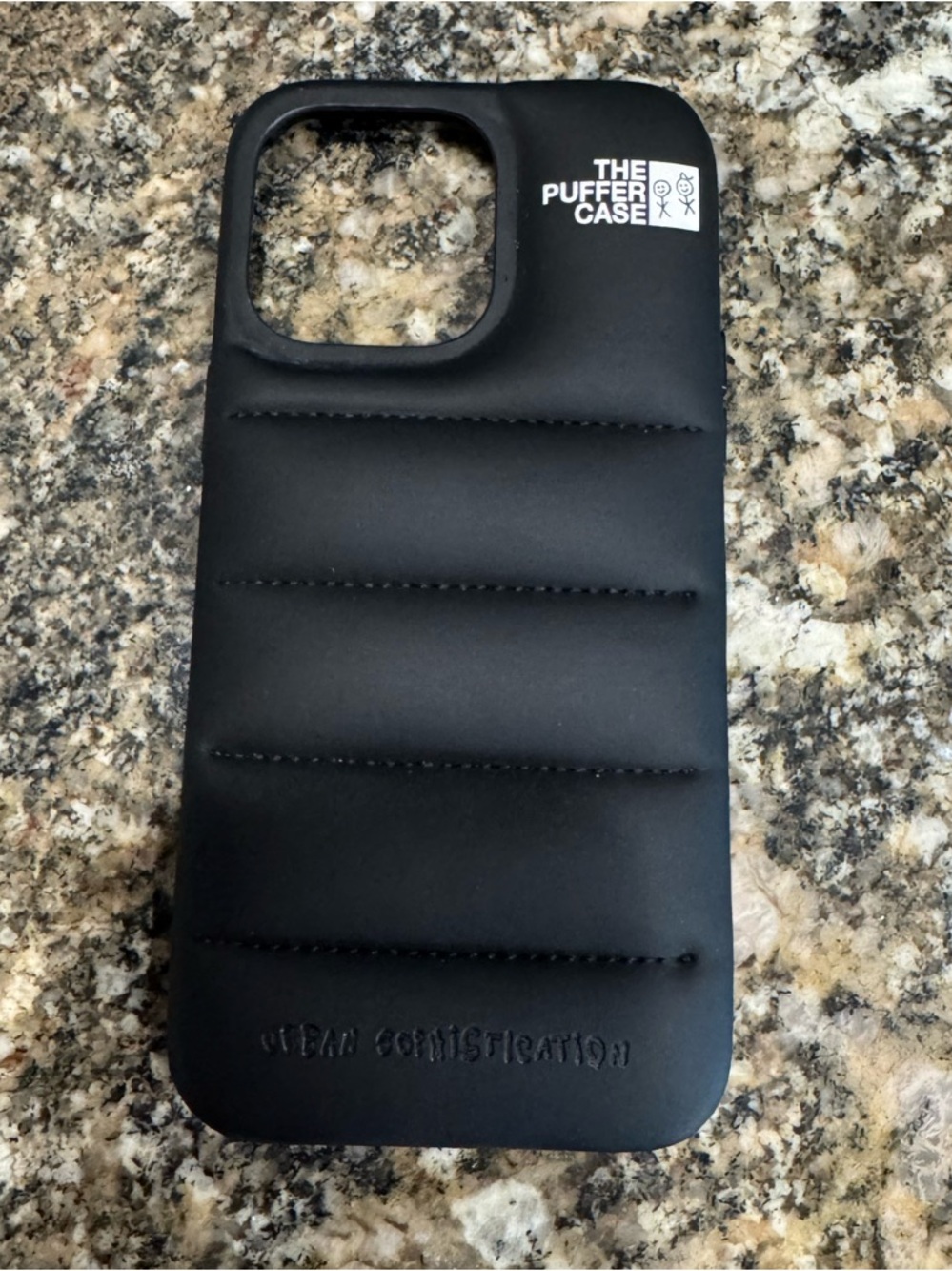 The Puffer Case Black Quilted Apple 14 Pro Max Case by Urban Constituition